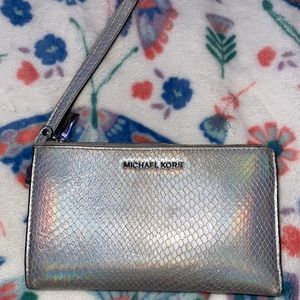 Holographic Michael Kors Wristlet
